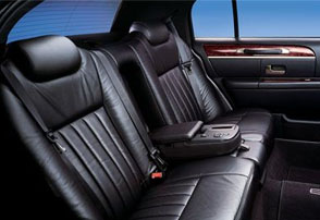 Interior of a luxury sedan