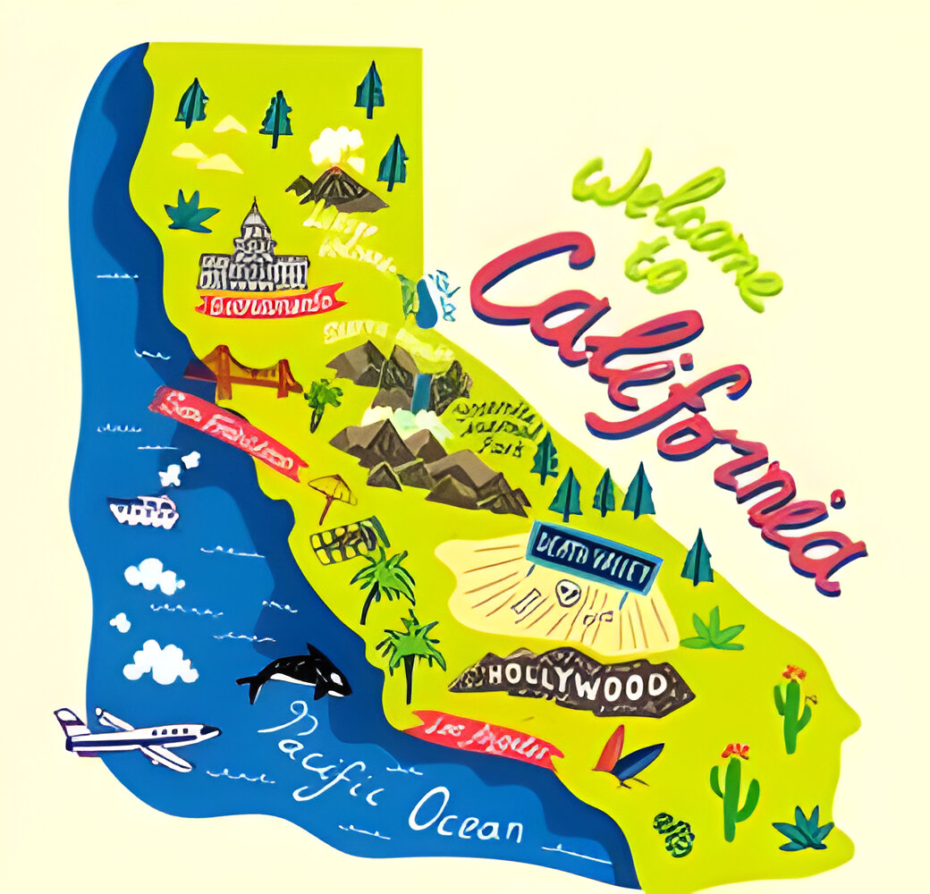 California Attraction's map