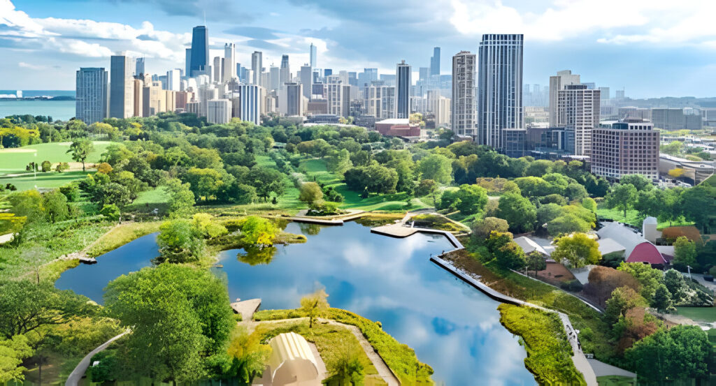 Lake Michigan in Chicago downtown, Illinois