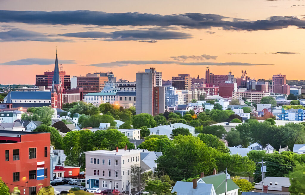 Downtown City of Portland, Maine, USA