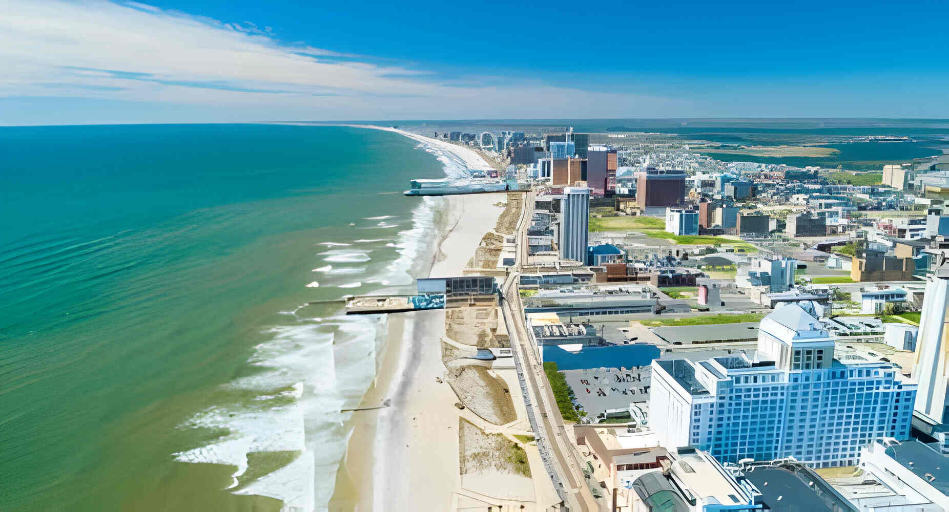 View of Atlantic City boardwalk, New Jersey