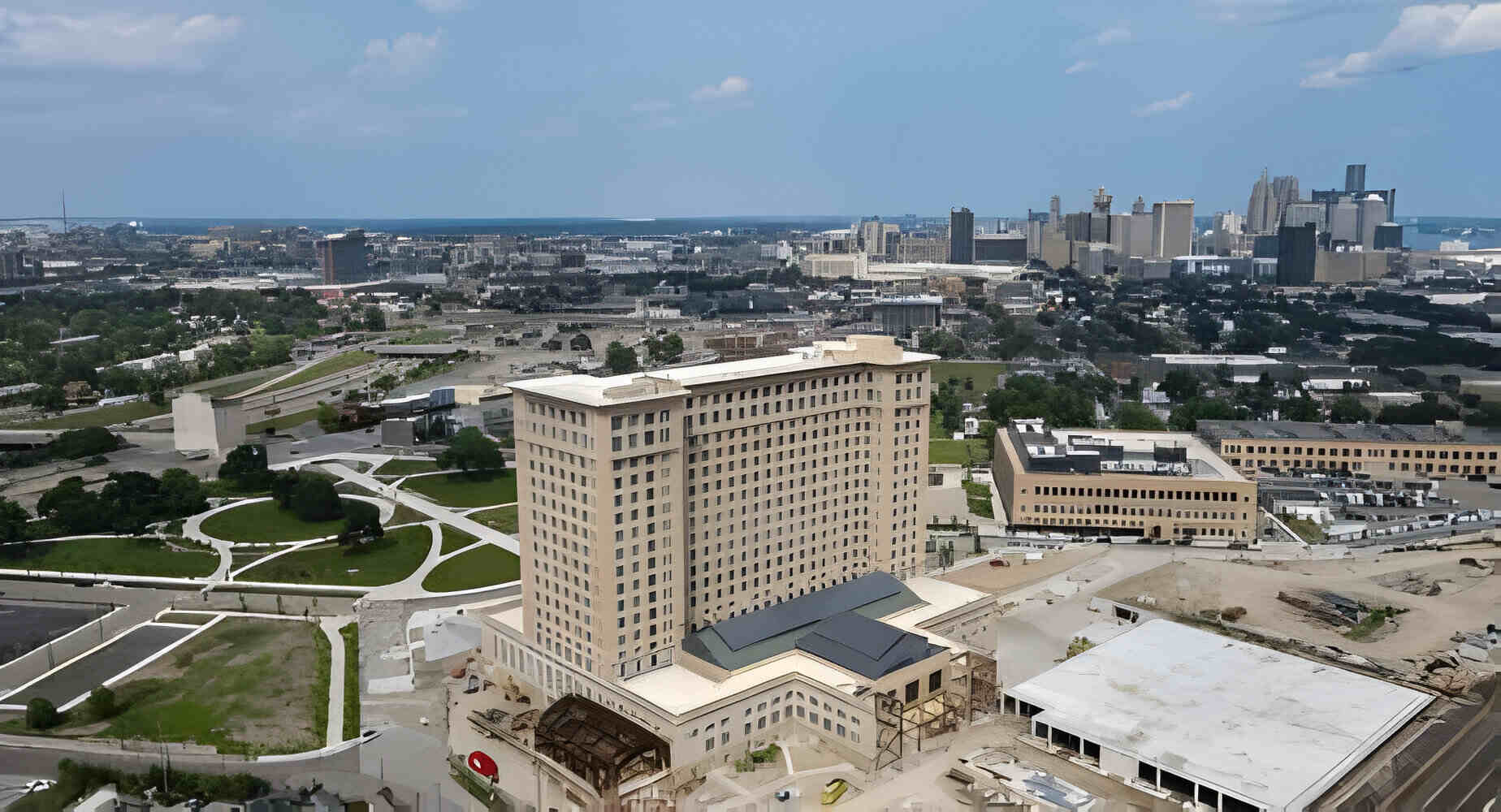 Michigan Central Station that was abandoned but has been restored by Ford Motor Company and is a monument for the pride Detroiters have in their city