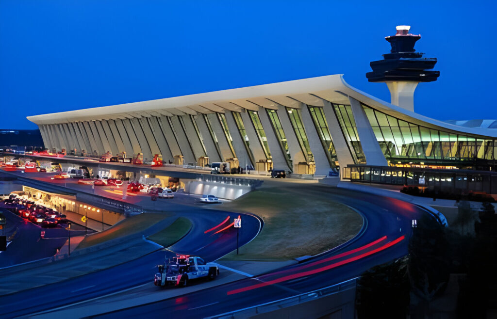 Dulles International Airport in Chantilly, Virginia and servicing Washington, DC