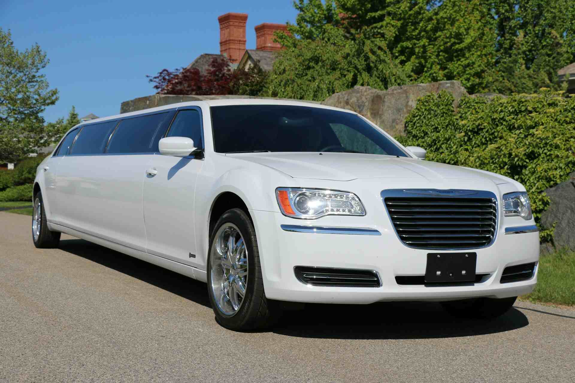 Luxurious White Limousine