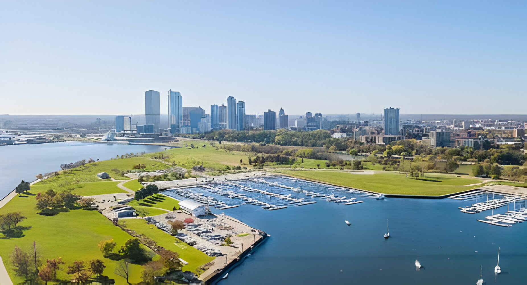 Drone View of Milwaukee Marina Wisconsin