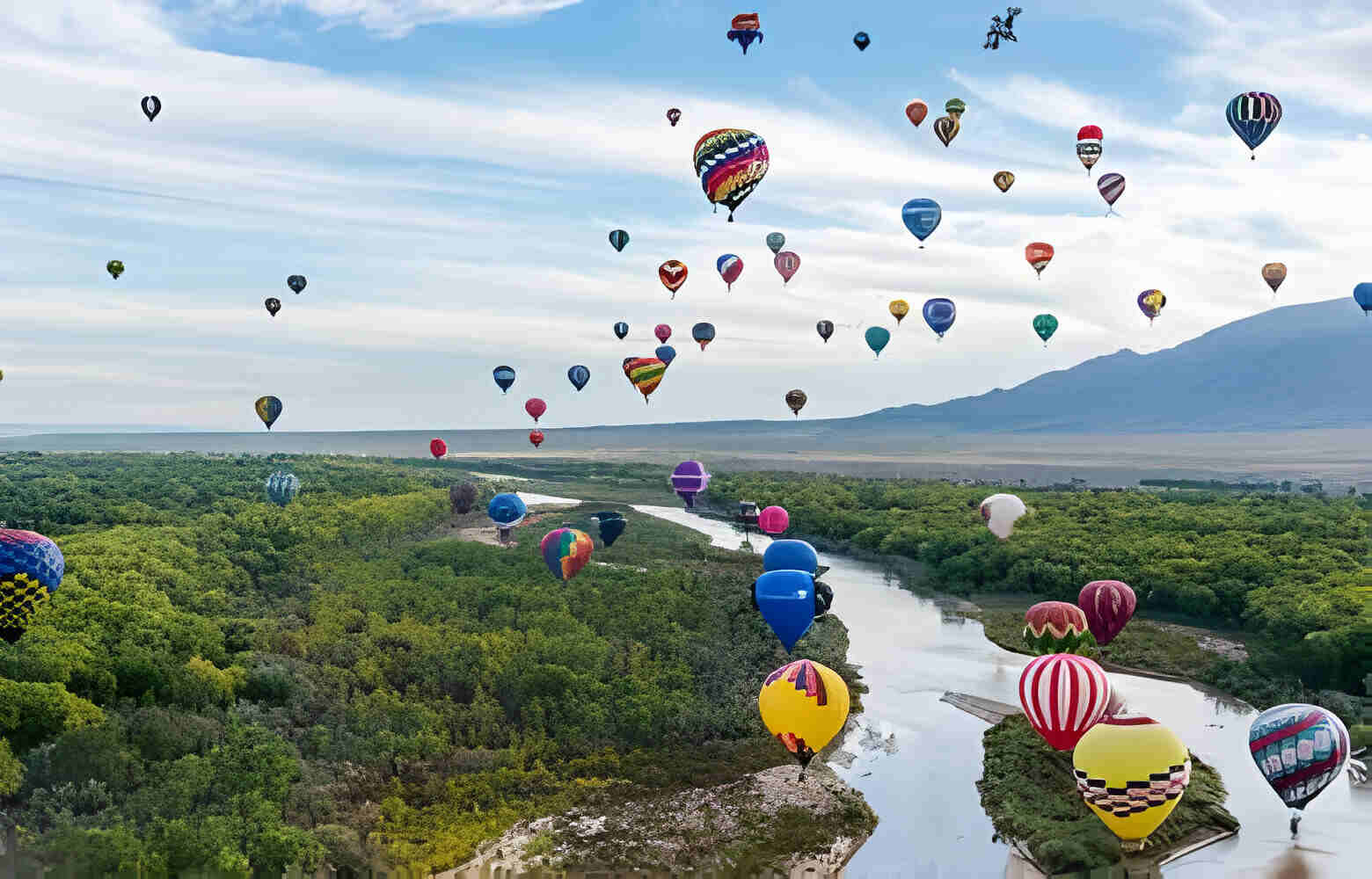 Balloon Flight at the Albuquerque International Balloon Fiesta in Albuquerque, New Mexico