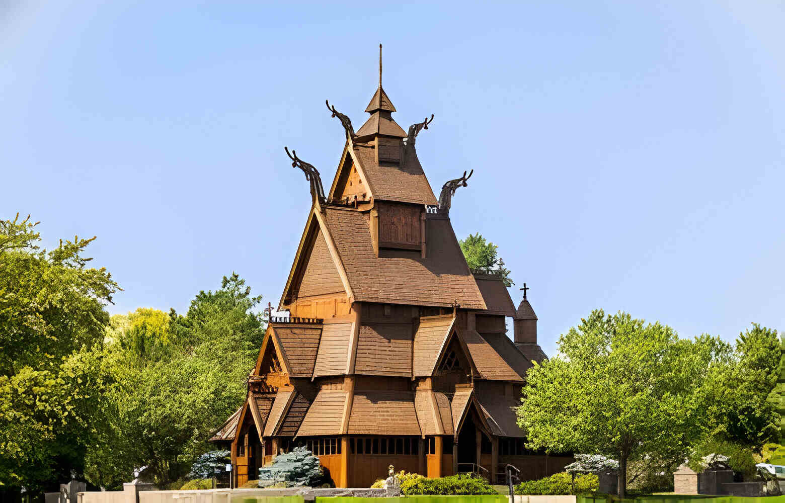 Stave church of Norwegian design found in Minot, North Dakota