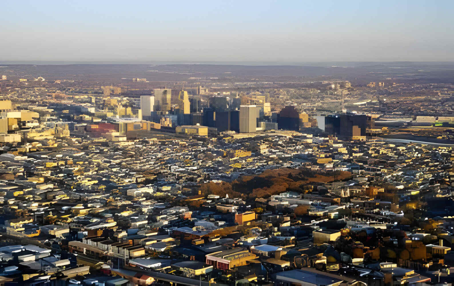 Aerial view of the city of Newark, New Jersey