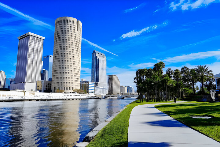 Tampa Waterfront park landscape