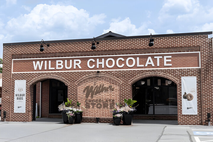 The Wilbur Chocolate store is a favorite shop and tourist attraction in the downtown area of Lititz