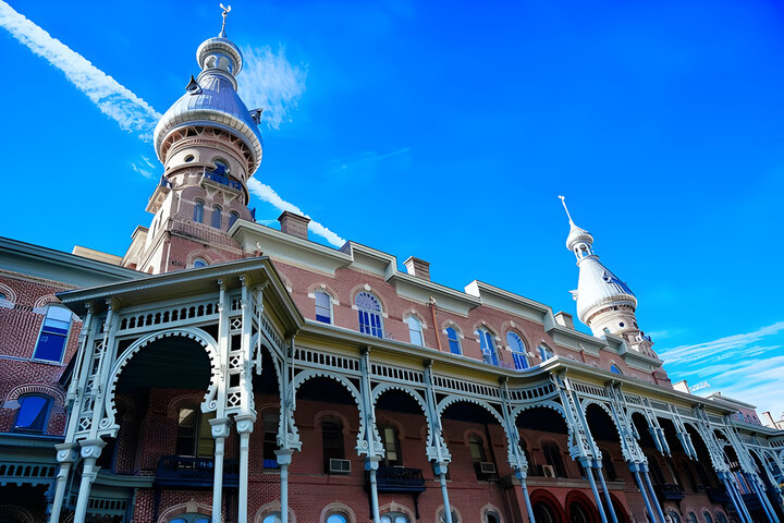 the Building of University of Tampa, a medium-sized private university offering more than 200 programs of study, located at Tampa Downtown