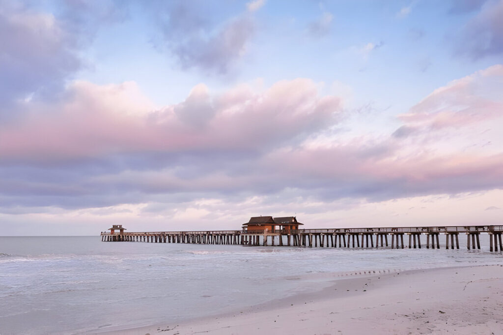 Naples Pier at Dawn - Offset