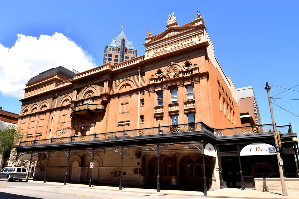 The beautiful architecture of the Pabst Theater downtown Milwaukee