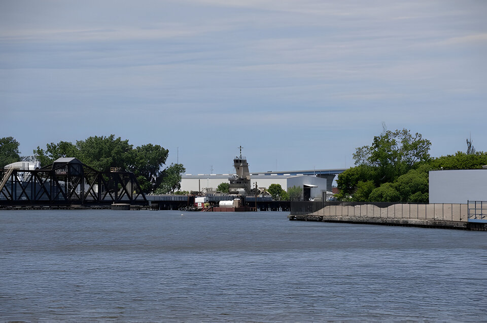 Panorama at the Fox River in the Town Green Bay, Wisconsin