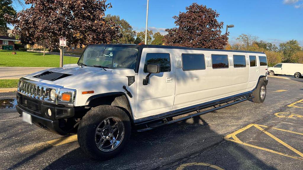 Luxury white Hummer