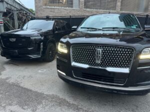 Our two luxury Black VIP SUVs Cadillac Escalade and Lincoln Navigator