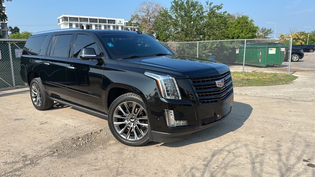 Luxury Black Cadillac Escalade for Event Transportation