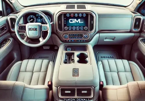 Interior View of Luxury Black CMC Yukon Denali