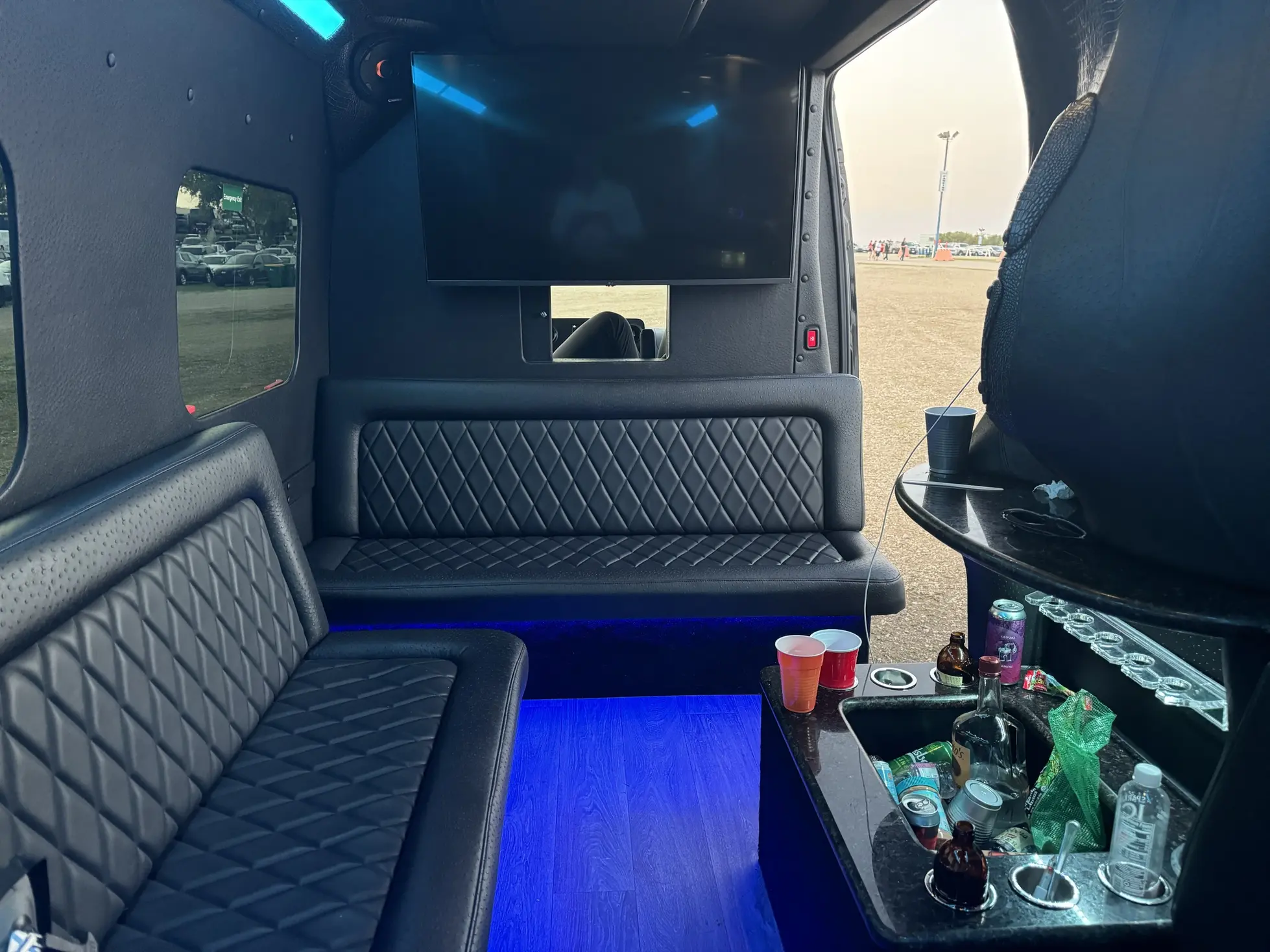 Interior of Sprinter Van